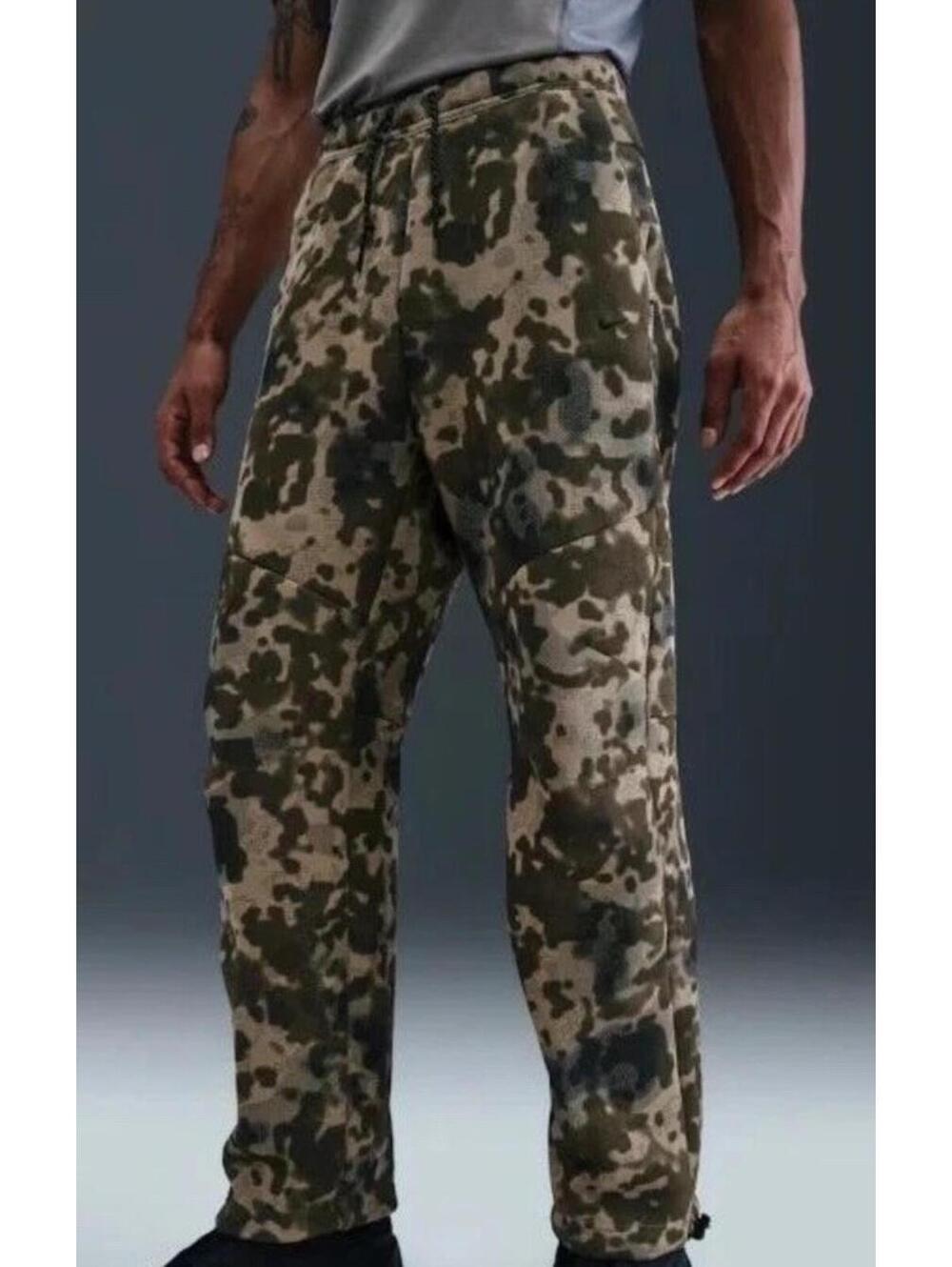 $280 Nike Sportswear Club Fleece Cargo Pants &Hoodie Men’s S Green Camo II1324 - Picture 5 of 16